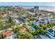 Aerial view highlighting the home's coastal neighborhood at 235 Grant Dr, Sarasota, FL 34236
