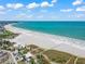 Aerial view of Siesta Key Beach showing the expansive beach at 235 Grant Dr, Sarasota, FL 34236