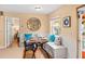 Bright breakfast nook with built-in bench seating and a wood table at 235 Grant Dr, Sarasota, FL 34236