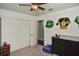 Bedroom with double doors and additional storage at 3111 Taunton W Dr, Bradenton, FL 34205