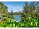 Peaceful waterfront view with lush landscaping at 3260 Bayou Rd, Longboat Key, FL 34228