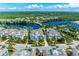 Bird's-eye view of a charming waterfront home community at 367 Compass Point Dr # 201, Bradenton, FL 34209