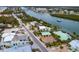 Bird's-eye view of waterfront home showcasing its location and surroundings at 411 S Casey Key Rd, Nokomis, FL 34275