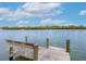 Wooden dock with bench overlooking calm waters at 411 S Casey Key Rd, Nokomis, FL 34275