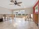 Living room with water damage, currently under repair at 411 S Casey Key Rd, Nokomis, FL 34275