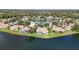 Expansive aerial view of lakefront community at 4363 Kariba Lake Ter, Sarasota, FL 34243