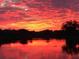 Beautiful sunset reflected in calm lake water at 4363 Kariba Lake Ter, Sarasota, FL 34243