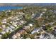 Aerial perspective showcasing home's waterfront location at 4937 Oxford Dr, Siesta Key, FL 34242