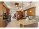 Spacious kitchen with granite countertops and wood cabinets at 4937 Oxford Dr, Siesta Key, FL 34242