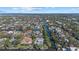 Aerial view of waterfront homes and community at 5164 Windward Ave, Sarasota, FL 34242