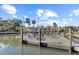 Private boat dock on tranquil canal at 5164 Windward Ave, Sarasota, FL 34242