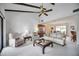 Bright living room featuring a comfortable seating area and wood accent pieces at 6542 Draw Ln # 90, Sarasota, FL 34238