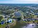 Aerial view of residential neighborhood near waterfront at 7705 Alhambra Dr, Bradenton, FL 34209