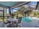 Relaxing screened-in pool area with patio furniture at 9203 Winter Harbour Way, Bradenton, FL 34212