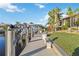 Private boat dock with a boat, offering direct access to the waterways and endless possibilities at 1111 Socorro Dr, Punta Gorda, FL 33950