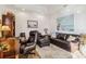 Relaxing home office features leather seating and large artwork at 1111 Socorro Dr, Punta Gorda, FL 33950