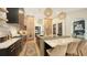 Modern kitchen with a large island and stainless steel appliances at 15125 Waterline Rd, Bradenton, FL 34212