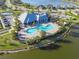 Resort-style community pool with surrounding lounge area at 17539 Polo Trl, Bradenton, FL 34211