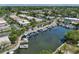 Aerial view of community marina with many boats at 2505 Riverbluff Pkwy # V196, Sarasota, FL 34231