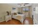 Bedroom with a white bed frame and wood floors at 2709 60Th Avenue N Plz # D, Bradenton, FL 34207