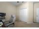 Bedroom with double door closet and carpeted floor at 3439 101St E Ave, Parrish, FL 34219