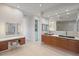 Elegant bathroom with double vanity and walk-in shower at 4136 Roberts Point Cir, Sarasota, FL 34242
