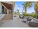 Outdoor patio with pool, seating, and dining area at 4136 Roberts Point Cir, Sarasota, FL 34242