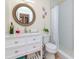 Elegant bathroom with a large vanity and walk-in shower at 4207 Caddie E Dr # 202, Bradenton, FL 34203
