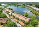 Aerial view of Lake Arrowhead community, showcasing its waterfront location and buildings at 5369 Lake Arrowhead Trl # 17A, Sarasota, FL 34231