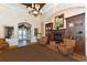Spacious lobby with fireplace and comfortable seating at 5507 Fair Oaks St # 3-C, Bradenton, FL 34203