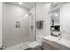 Contemporary bathroom with a large shower and modern vanity at 5906 Larchwood Ave, Sarasota, FL 34231