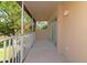 Spacious screened balcony with sliding glass doors at 7107 Cedar Hollow Cir, Bradenton, FL 34203