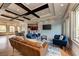 Community room featuring stylish leather couches at 7923 111Th E Ter, Parrish, FL 34219