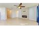 Bright living room with fireplace and tile floors at 7923 111Th E Ter, Parrish, FL 34219