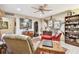 Living room boasts a unique zebra hide wall decor and comfortable seating at 1100 27Th W Ave, Palmetto, FL 34221