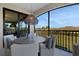Covered lanai with a view, perfect for outdoor dining at 17607 Gawthrop Dr # 103, Bradenton, FL 34211