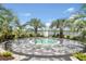 Relaxing hot tub surrounded by lush landscaping at 17920 Palmiste Dr, Bradenton, FL 34202