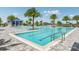 Large community pool with lap lanes and a spacious deck at 17920 Palmiste Dr, Bradenton, FL 34202