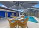Relaxing pool area with patio furniture and covered seating at 2708 Bigelow Dr, Sarasota, FL 34239