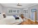 Bedroom with sliding doors to a private balcony at 3300 S Beneva Rd # 224, Sarasota, FL 34232