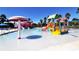 Pool area with water features at 4275 Castlebridge Ln # 1312B1, Sarasota, FL 34238