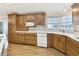 Spacious kitchen with oak cabinets, lots of counter space, and built in microwave at 4316 12Th Street E Ct, Ellenton, FL 34222