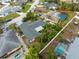 Aerial view showing the home's backyard and surrounding properties at 6706 22Nd W Ave, Bradenton, FL 34209
