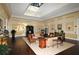 Elegant lobby with comfortable seating and hardwood floors at 7130 Fairway Bend Ln # 193, Sarasota, FL 34243