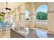 Outdoor kitchen with granite countertop and sink at 7160 Rue De Palisades # 4, Sarasota, FL 34238