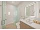 Modern bathroom with glass shower and updated vanity at 101 7Th S St, Bradenton Beach, FL 34217