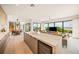 Modern kitchen with marble island and ocean view at 101 7Th S St, Bradenton Beach, FL 34217