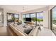 Ocean view living room with comfortable seating and large windows at 101 7Th S St, Bradenton Beach, FL 34217
