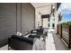 Covered patio with comfortable seating area at 101 7Th S St, Bradenton Beach, FL 34217