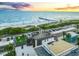 Amazing rooftop deck with ocean views and outdoor seating at 101 7Th S St, Bradenton Beach, FL 34217